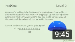 hemispherical dome of a building