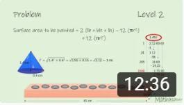 surface area of pen stand with conical depressions