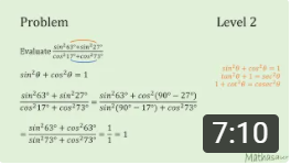 question to solve trigonometric expression